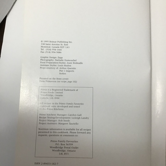 VTG Primo Family Favorites Easy Recipes for Busy Lifestyles 1995 Cookbook - Picture 3 of 7